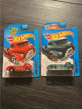 Hot Wheels Mig Rig Set of 2 Red, Green